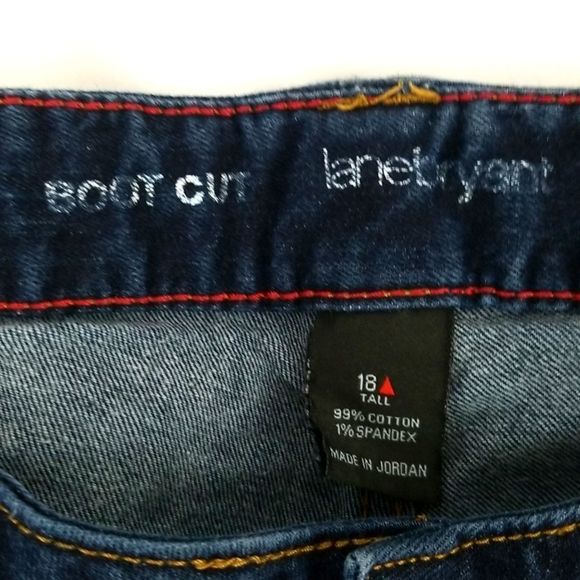 Lane Bryant Bootcut Dark Blue Jeans. SIZE 18T. 0083 - Picture 2 of 7